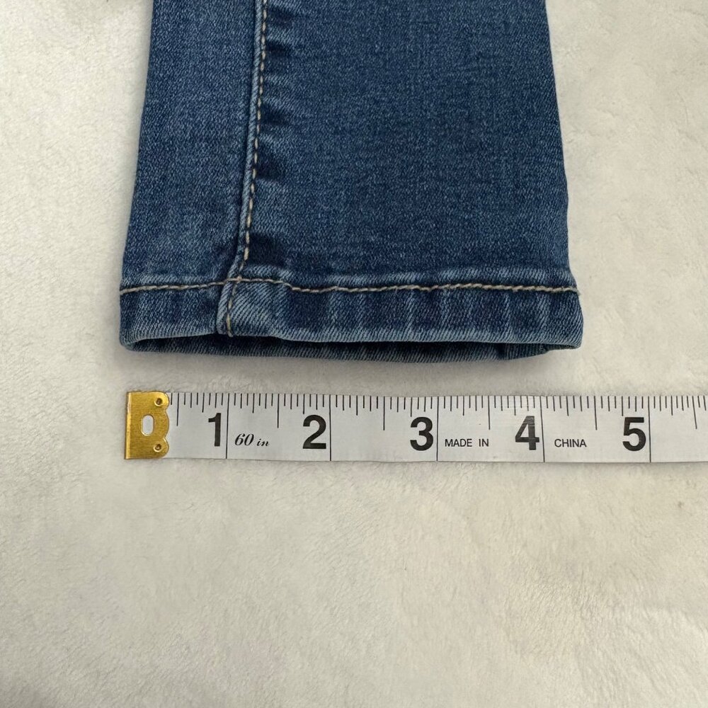 Y2K Glam Distressed Low Rise Skinny Jeans w/ Pearl & Sequin McBling 2000s Size 5 - Picture 7 of 7